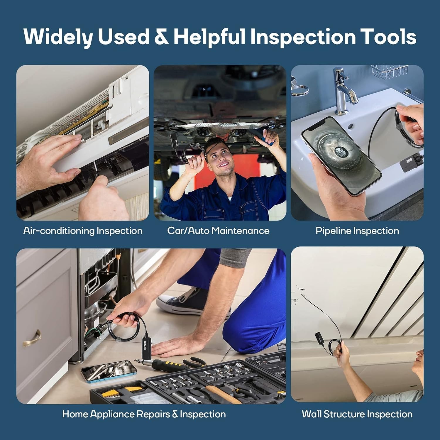 Inspection Camera Wireless Endoscope 2026 Top Tiny WiFi Borescope 3.9mm 1080P...