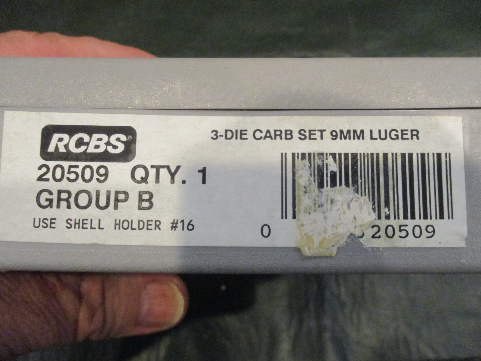 RCBS 9mm Luger - 3 Die Carbide Reloading Set #20509
