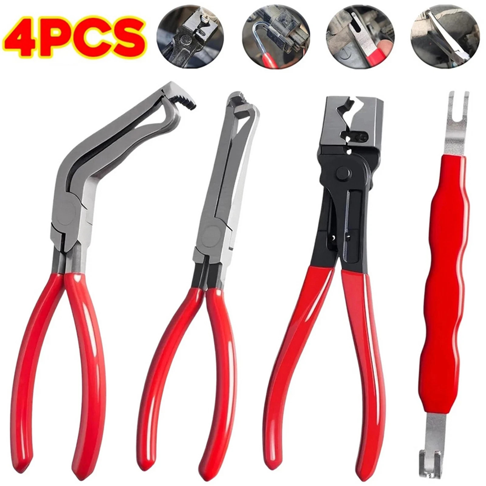 4 Pcs Electrical Disconnect Pliers for Cars, Automotive Electrical Terminal Conn