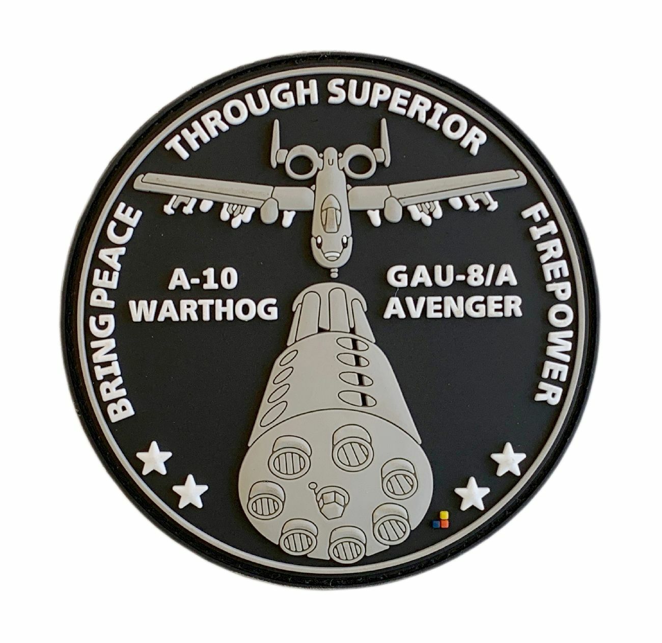 Air Force A-10 Warthog Peace Through Superior Firepower Patch [PVC Rubber-W7]