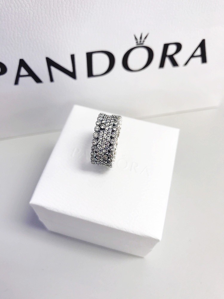 New 100% Authentic PANDORA 925 ale Pave Thick Lavish Sparkling Ring 196313CZ