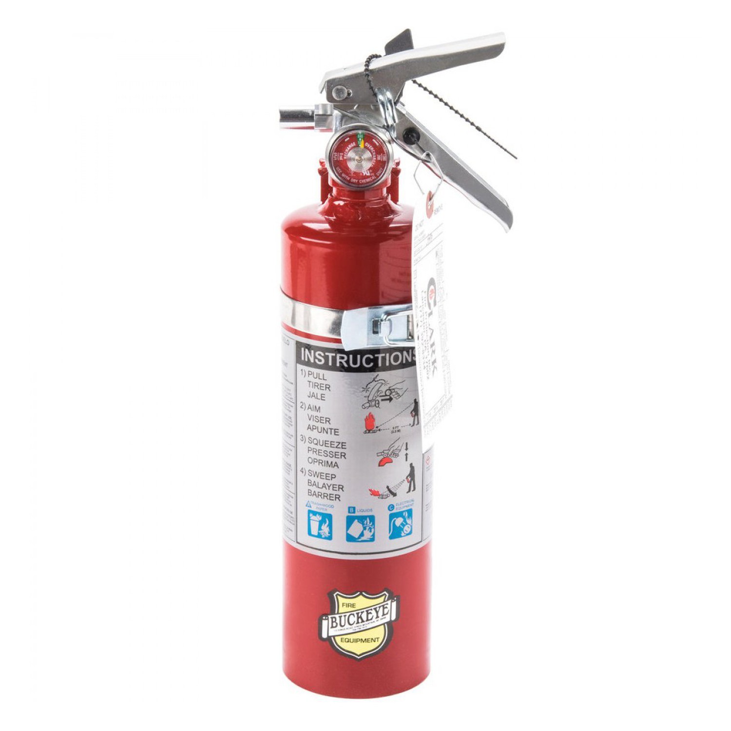 Buckeye 13315 ABC Multipurpose Dry Chemical Hand Held Fire Extinguisher with ...