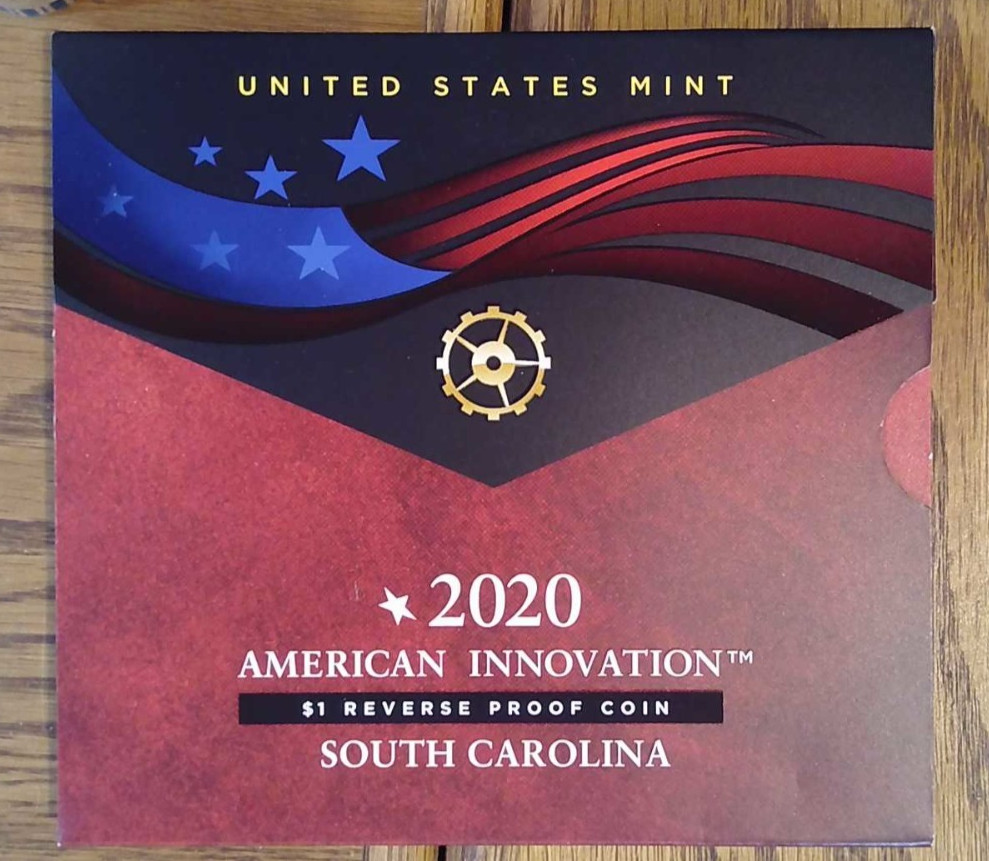 2020 American Innovation $1 Reverse Proof  South Carolina Set OGP