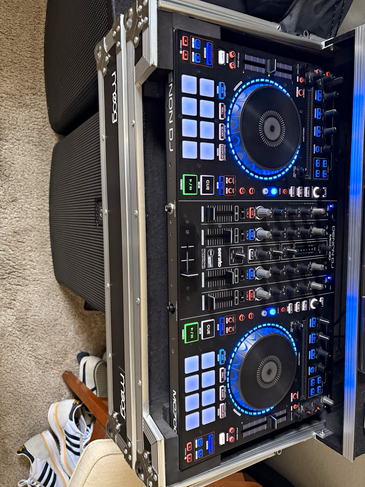 Denon DJ MC7000 4-Channel Serato DJ Controller w/ Odyssey Flight Case