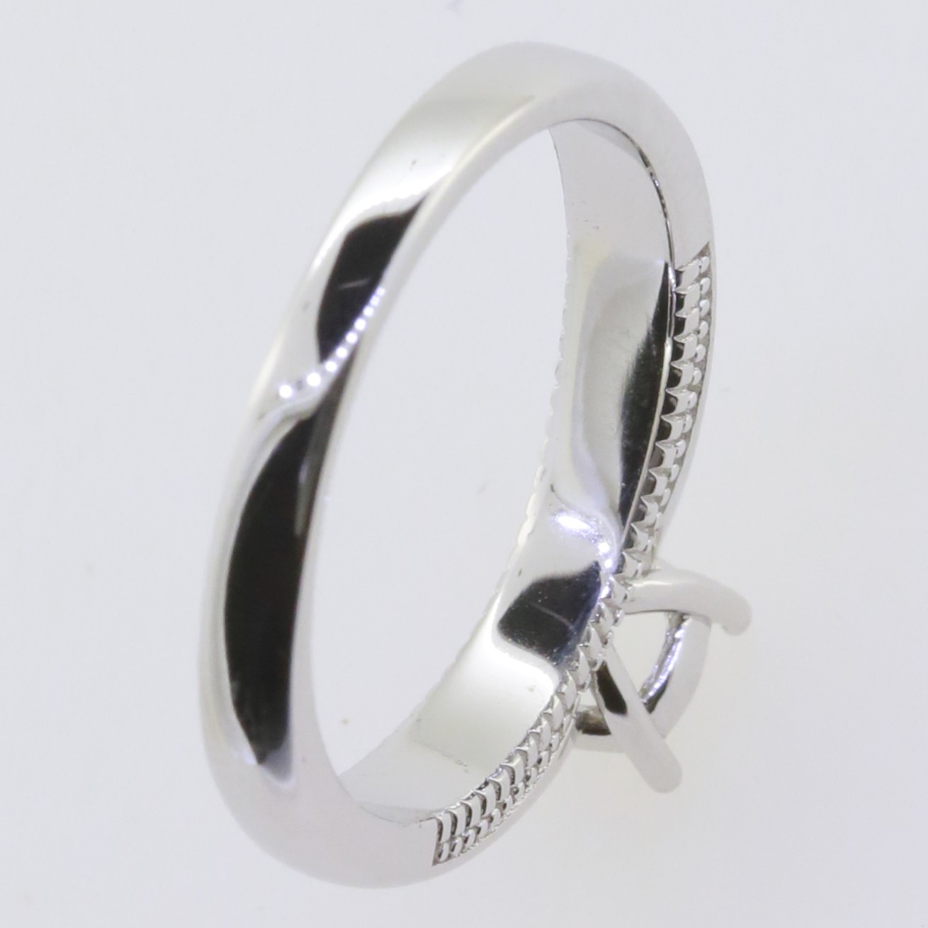 Sterling Silver Semi Mount Ring Round RD 11x11mm Solitaire