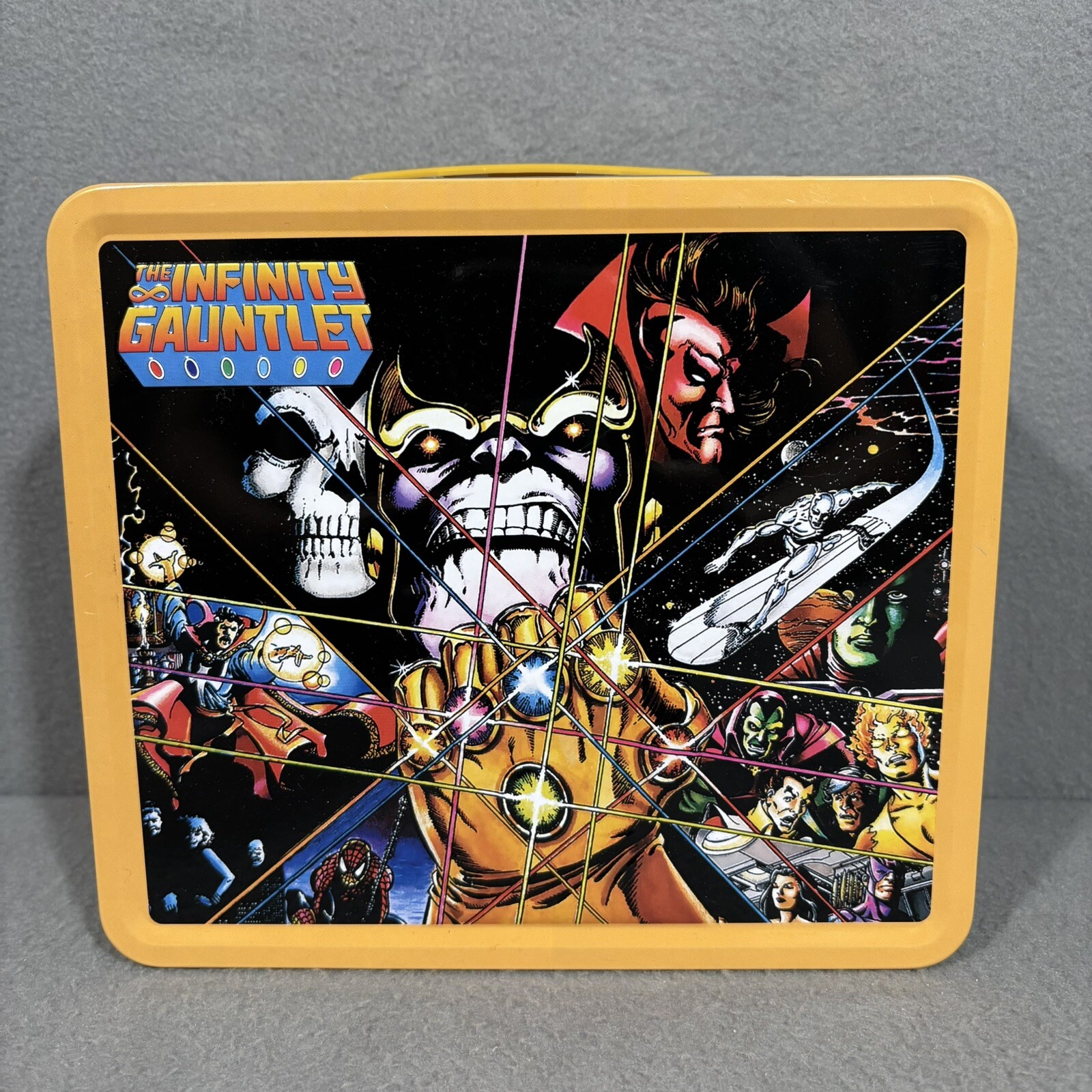 NWT Marvel Comic Infinity Gauntlet Lunch Box Thermos Exclusive 2,500 Made Limit