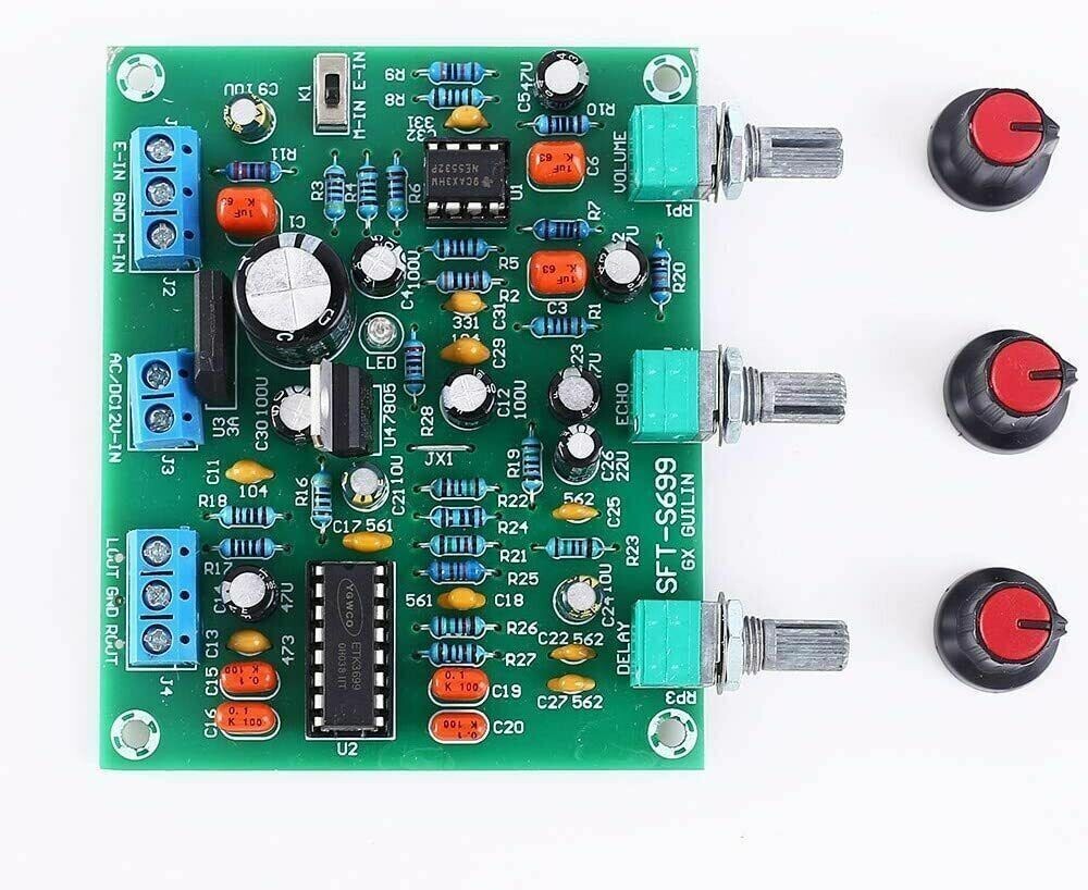 ETK3699 Reverb Delay Microphone Amplifier Preamp Board Digital Kara OK Surround