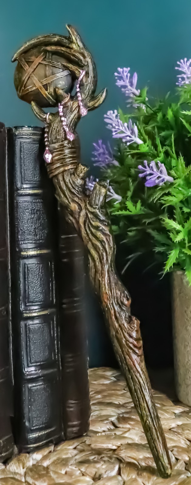 Pentagram Sceptre Orb Cosplay Wand 9.5" Tall Accessory Fantasy Decor