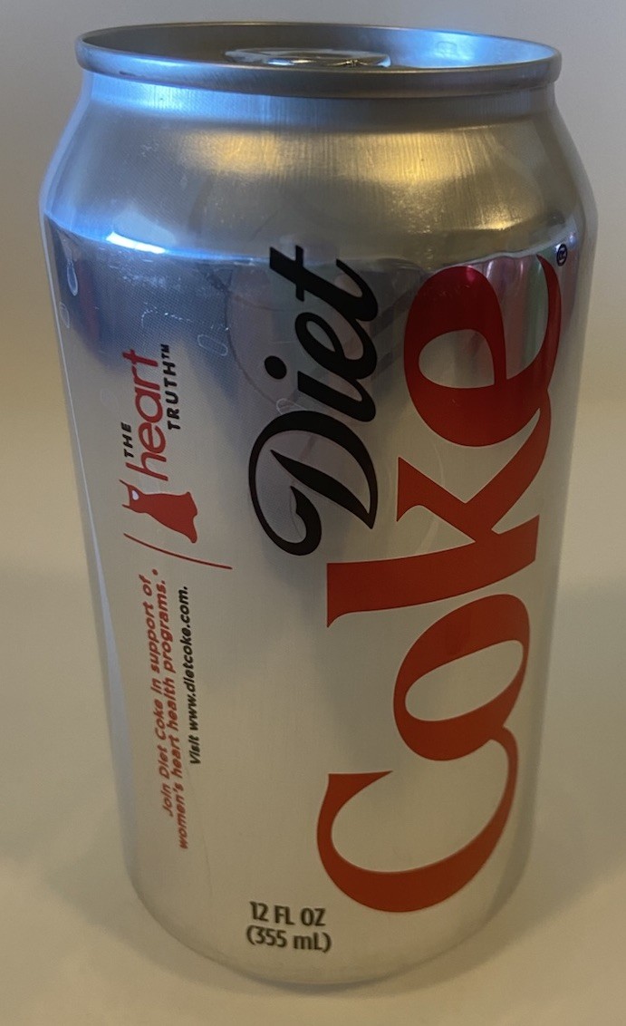 12 oz. DIET COKE CAN ( SIX FLAGS ) EMPTY BOTTOM OPENED