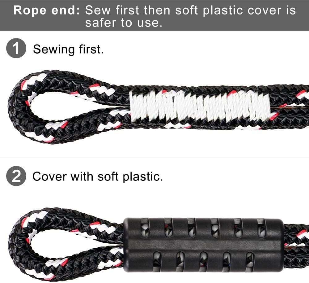 Adjustable Heavy Duty Swing & Hammock Hanging Ropes High Strength 6.5ft, 2-Pack