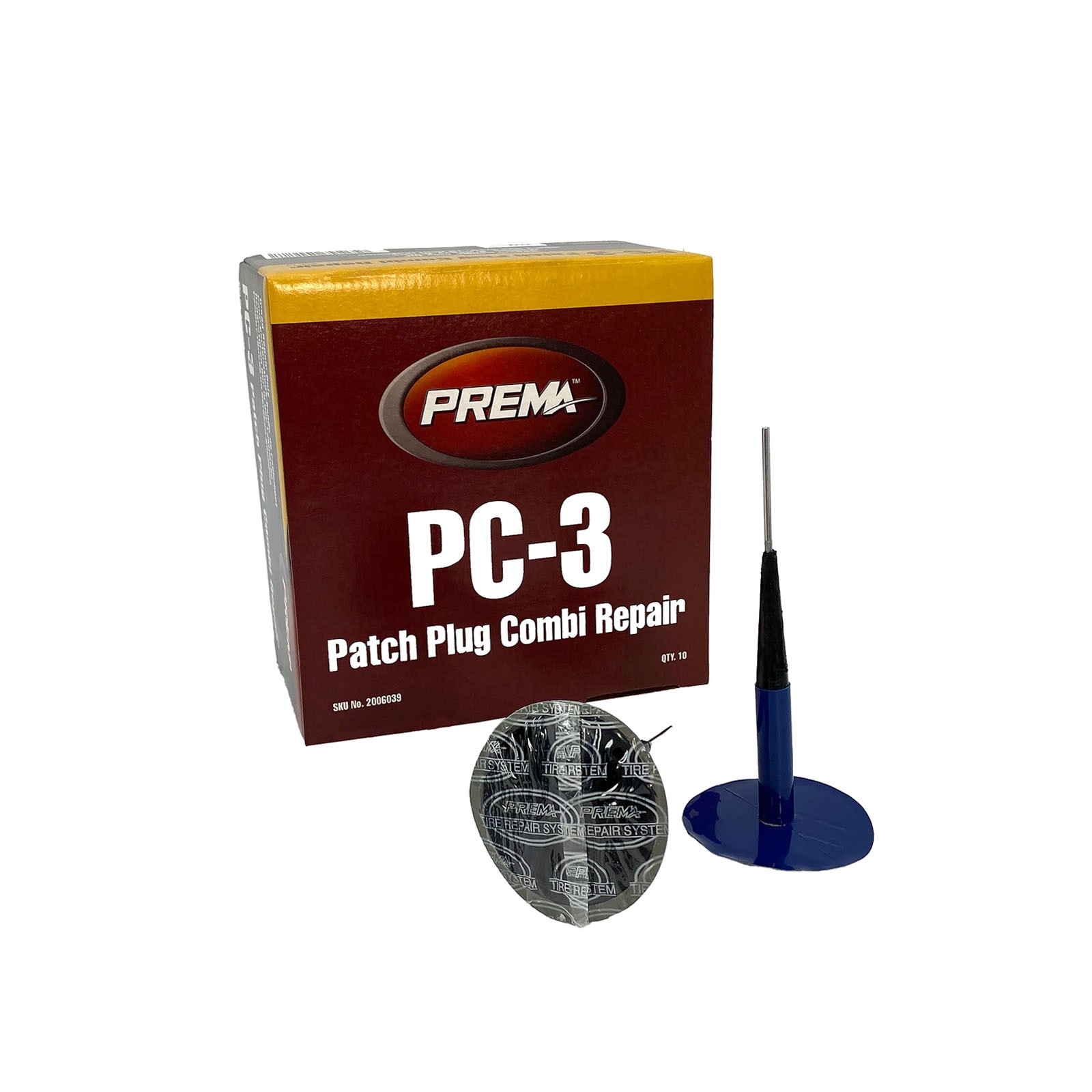 PREMA PC-3 Combi 5/16-in Tire Repair Units w/ Wire Lead - Box of 10 Units