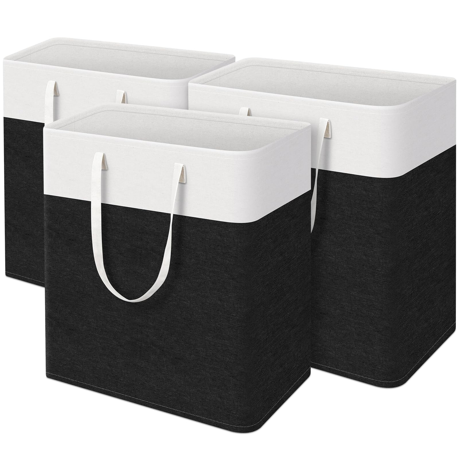 TasticTotes laundry basket 3-Pack, laundry hamper, Hamper with handles, collapsi