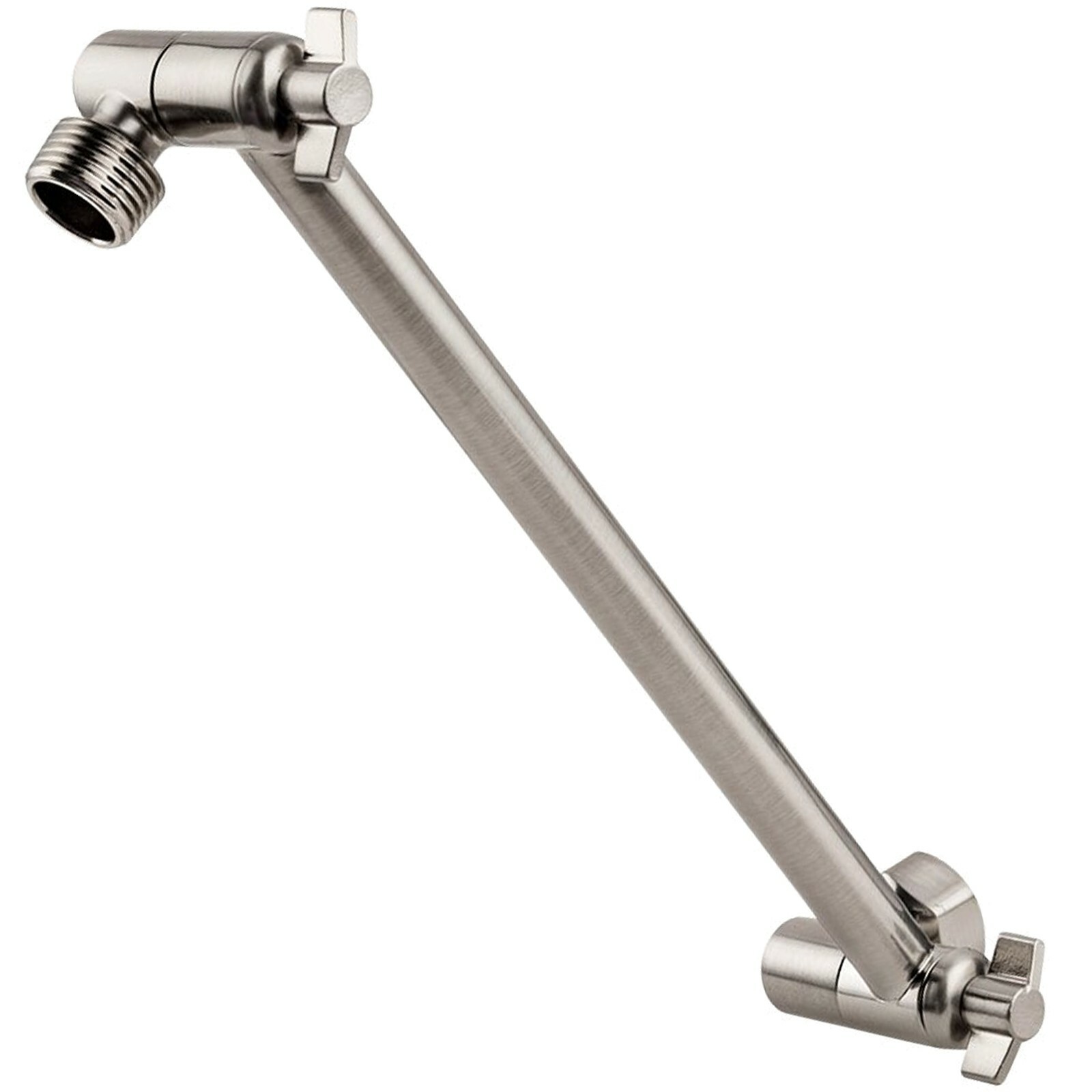 Hotel Spa 11" Solid Brass Adjustable Shower Extension Arm, Brushed Nickel
