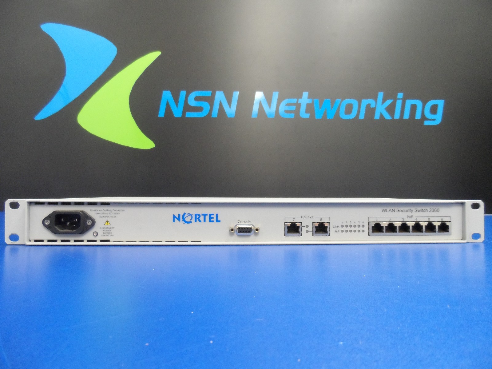 Nortel WLAN Security Switch 2360 DR4001A73E5 w/ Rack Ears 8-Port