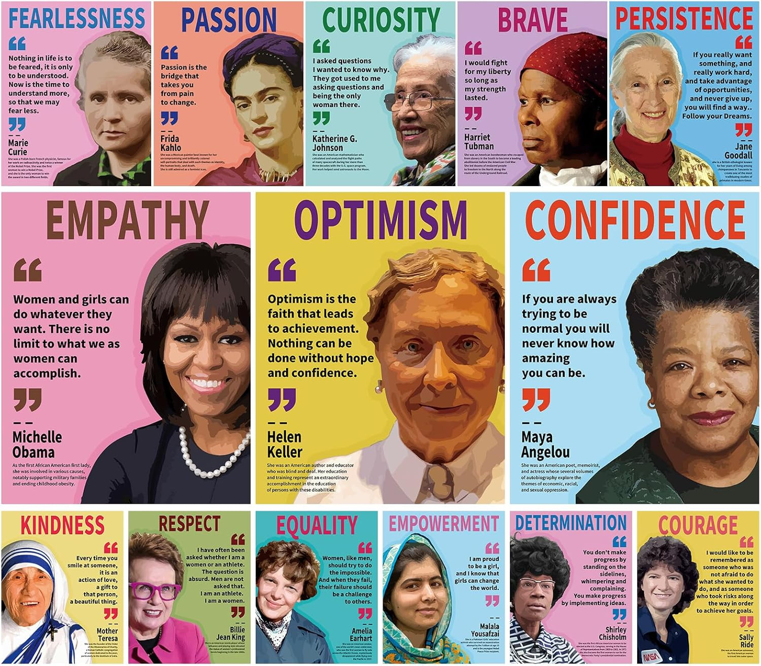 Women's History Month 14-Piece Inspirational Poster Set