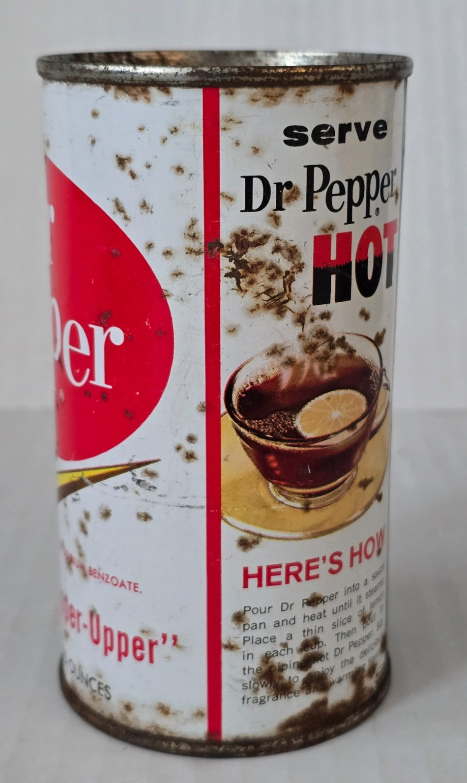 Vintage 1965 Dr Pepper Chevron Soda Can Pull Tab