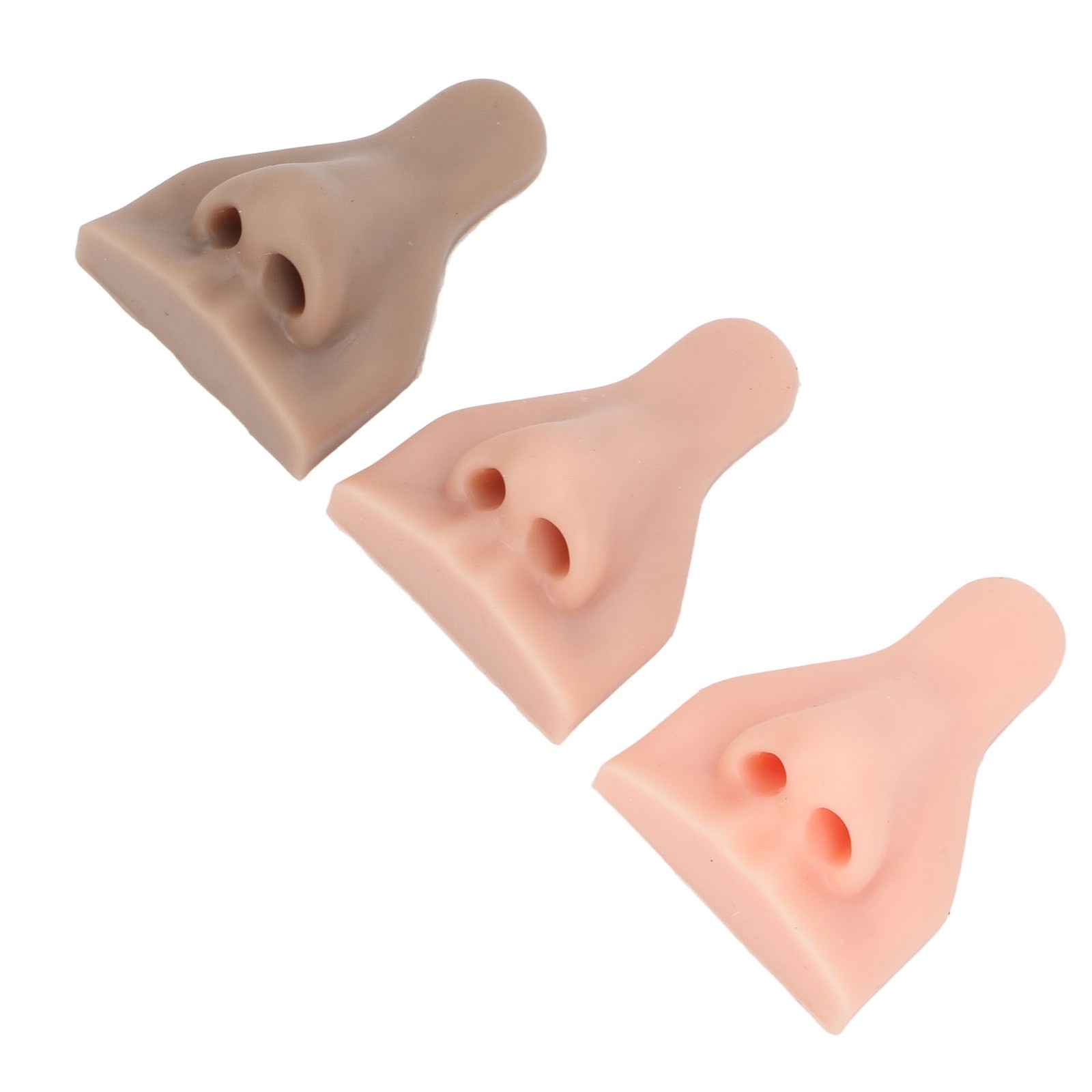 3 Pcs Silicone Nose Model For Suture Practice Teaching Beauty School Display