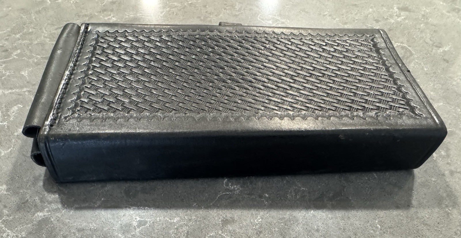 Triple K Leather Basketweave Double Citation Book