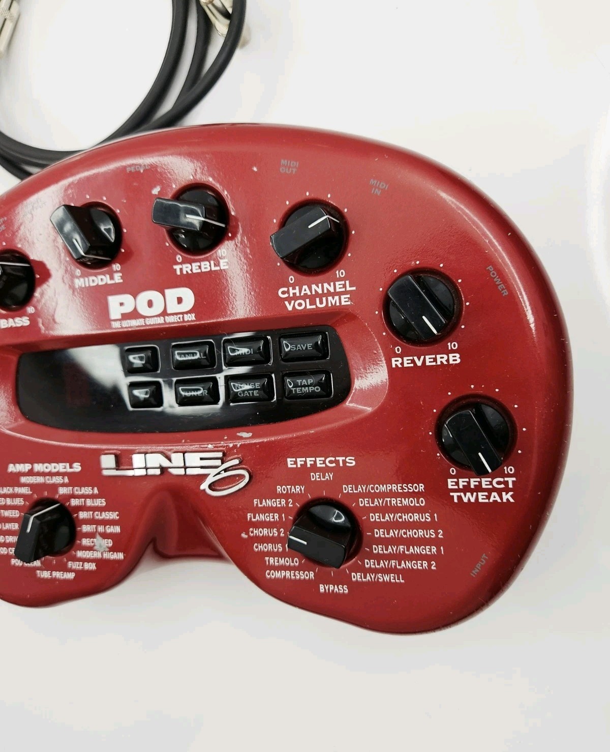 Line 6 Pod Multi-Effects Guitar Effect Pedal w/ Power Supply