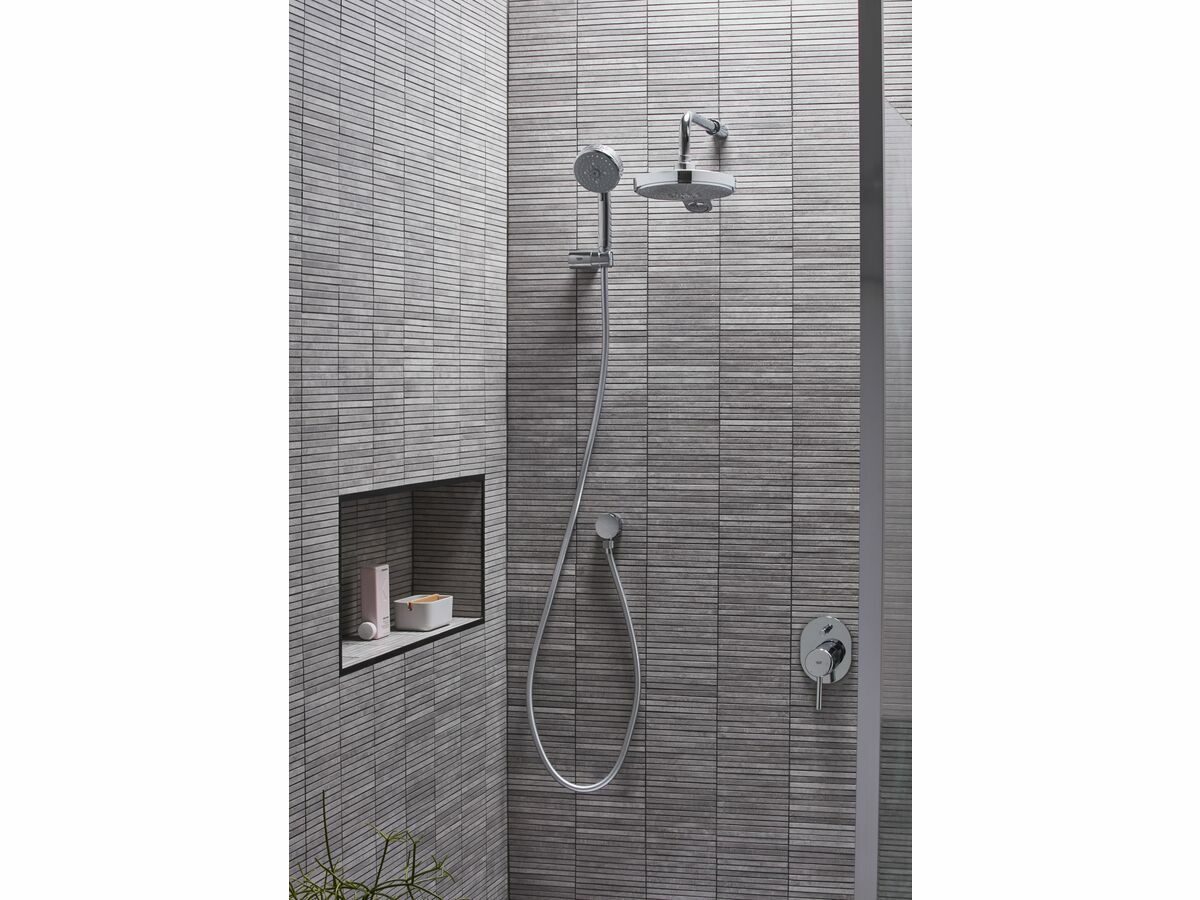 GROHE Power & Soul Cosmo 190 Overhead Shower 4 Function Chrome with Arm