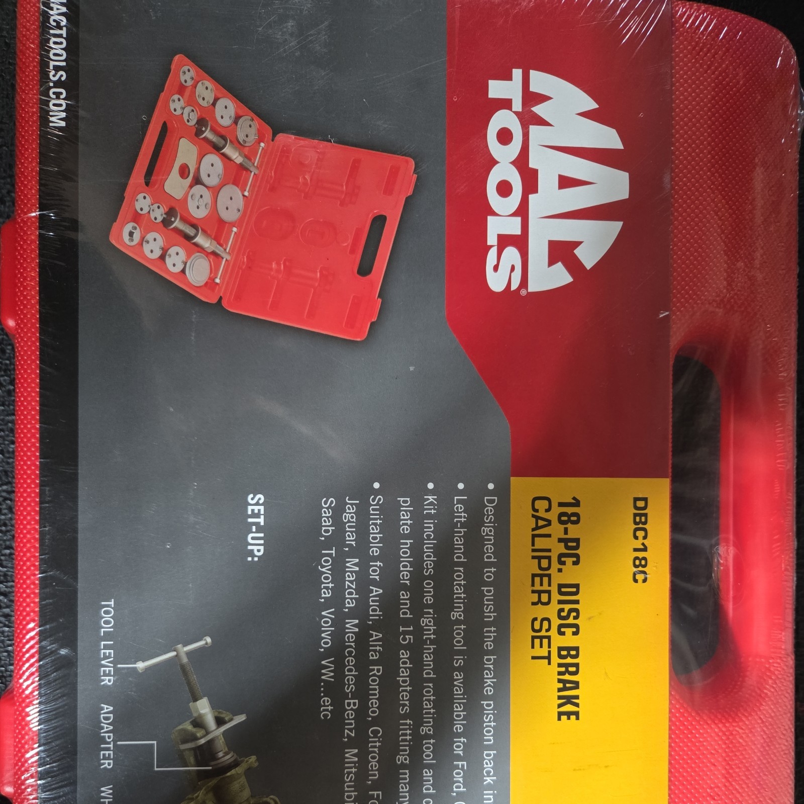 #bm645 Mac Tools DBC18C 18 Piece Disc Brake Caliper Set