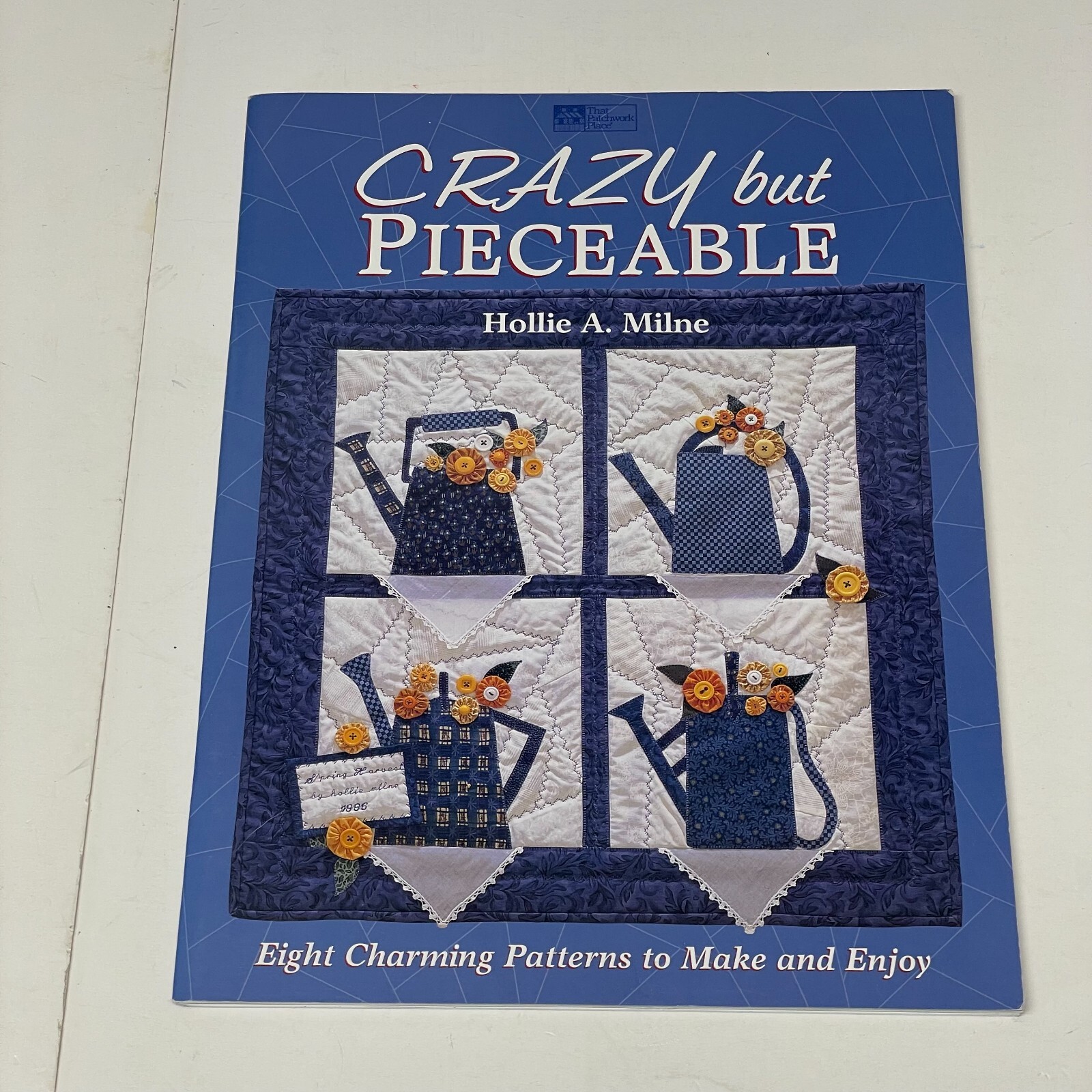 Crazy but Pieceable quilt patterns angels watering can daisies bird houses Chris