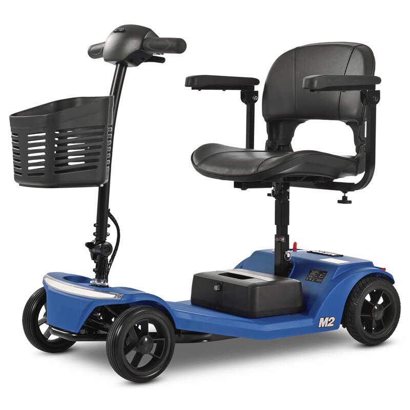 4 Wheels Foldable Mobility Scooter 20 Miles 330bs Capacity 5 MPH w/ LED Light