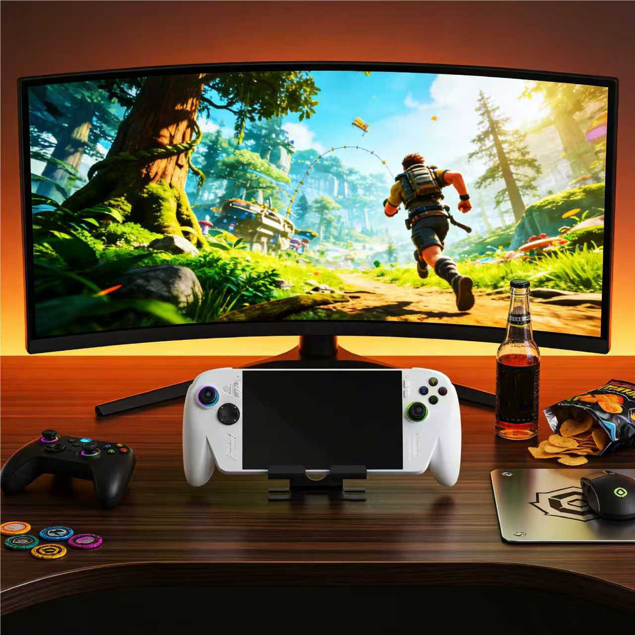 For ROG Ally/ ROG XBOX Ally Console Grip Universal Wall Bracket Desktop Stand