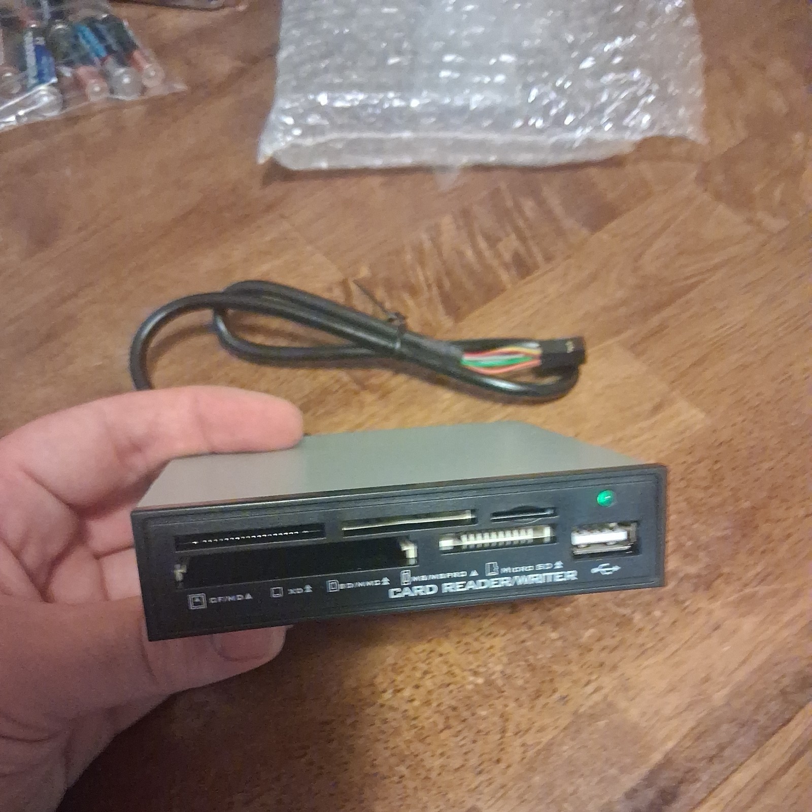 8-in-1 Internal Flash Media Multi Card Reader USB 2.0 Port Hub for Floppy Bay $M