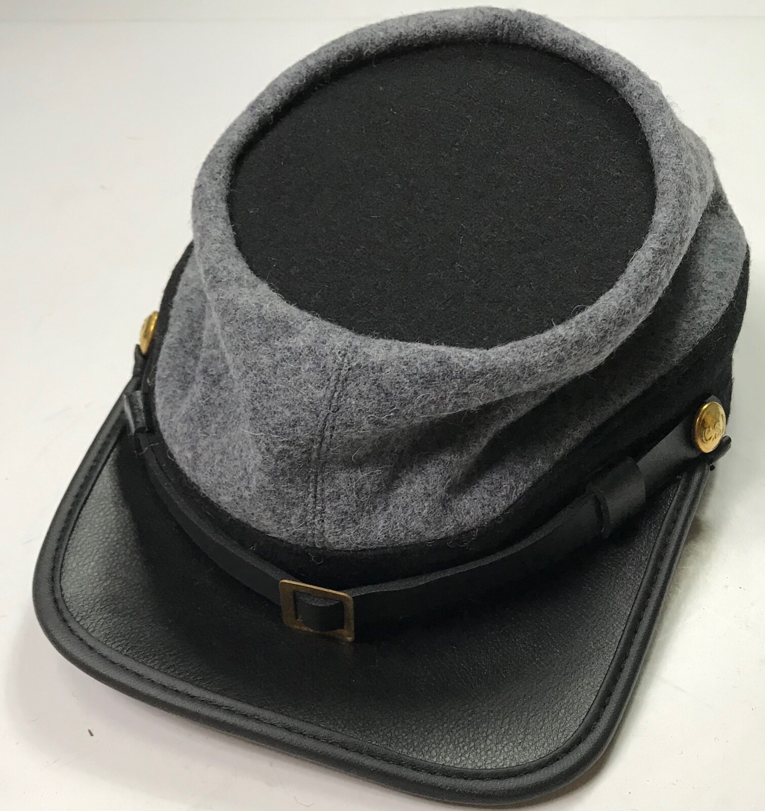 CIVIL WAR CSA CONFEDERATE INFANTRY WOOL KEPI FORAGE CAP HAT-XLARGE