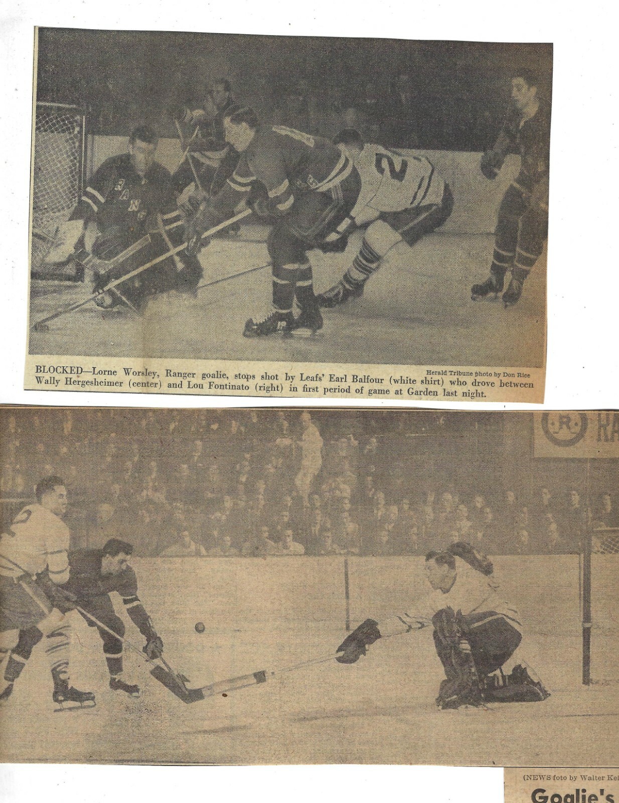 1956 2/22 hockey program Toronto Maple Leafs New York Rangers w/ ticket &summary