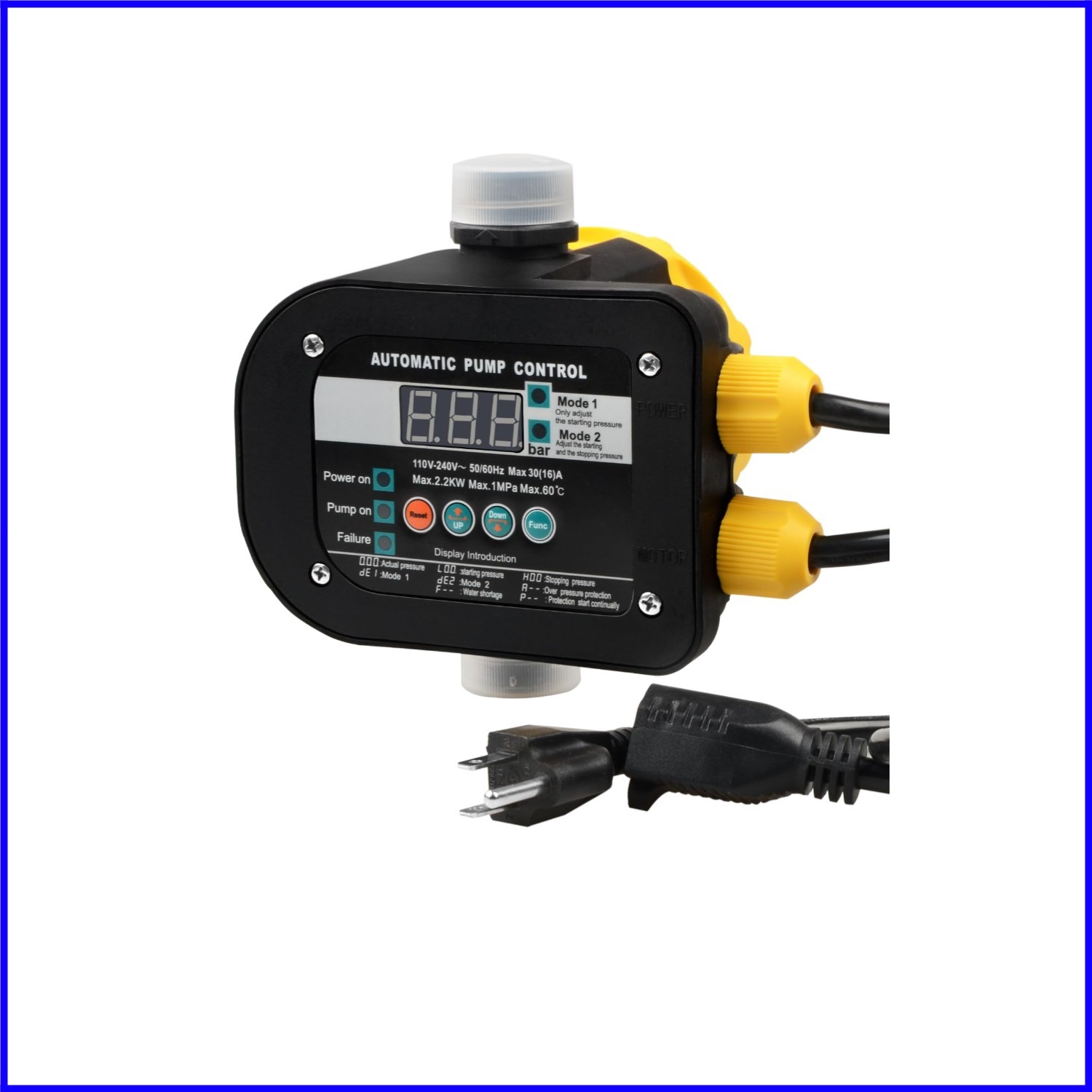 Advanced Digital Pump Controller: Waterproof, Adjustable Pressure, Dual Modes=