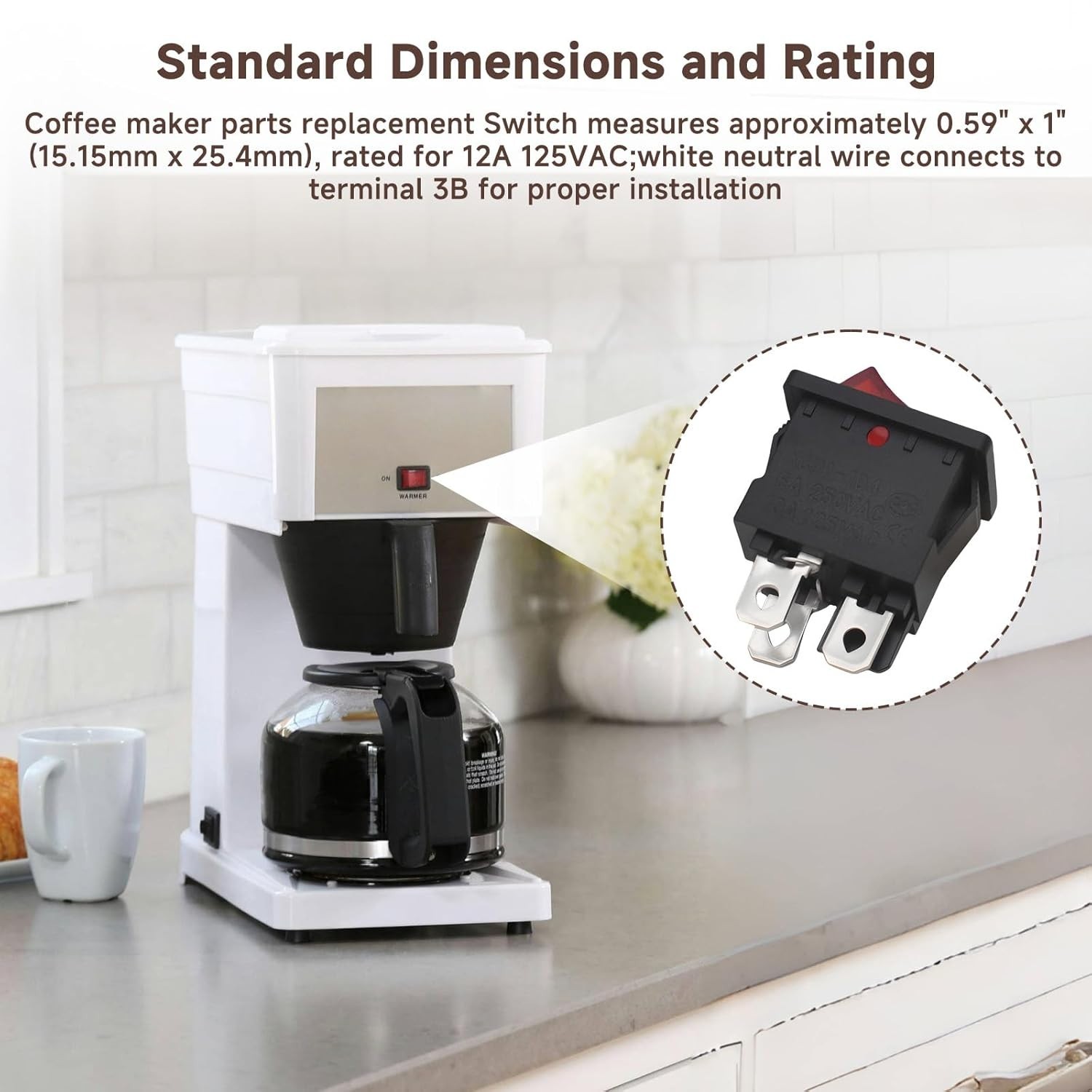 2pack for Replacement Warmer Switch Compatible with Bunn Coffee Makers GR, GR...