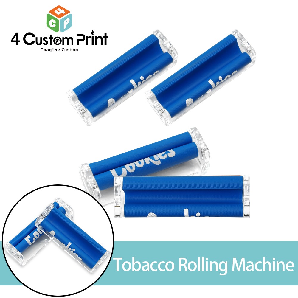 2pcs 78mm Plastic Easy Handroll Cigarette Rolling Tobacco Machine Blue