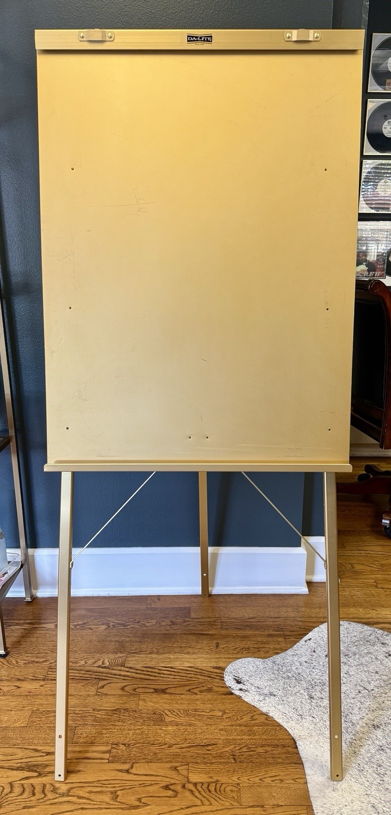 Vintage Da-Lite Gold Paper Pad Office Easel Aluminum Metal Artist A510 43133