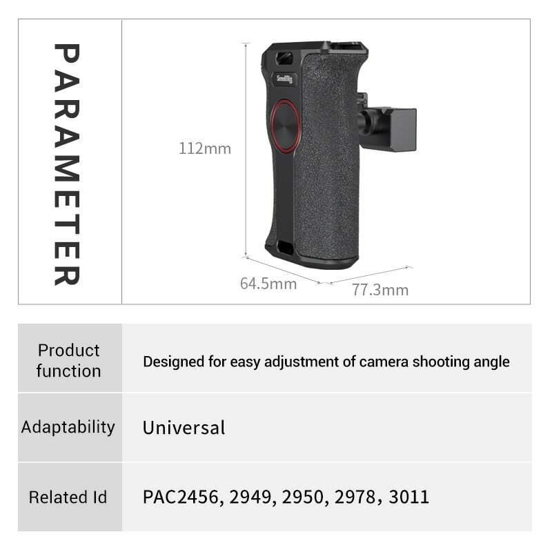 SmallRig Push Button Rotating Quick Release NATO Handle for Camera Cage 326