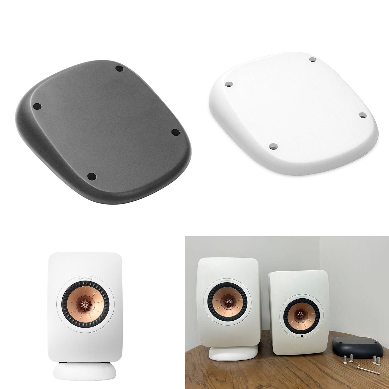 Desktop Speaker Seat Stand Base Dock Heavy-Duty Bracket for KEF LS50 Wireless II