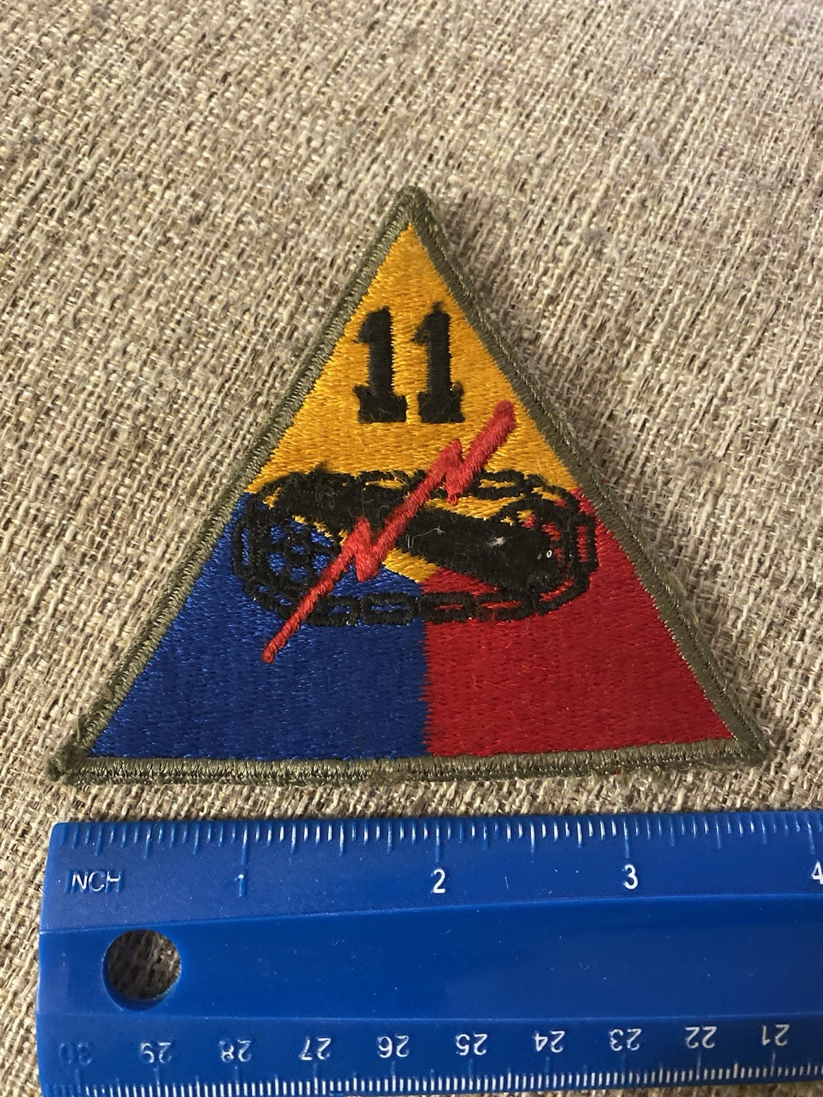 WWII US Army 11th Armored Division Shoulder Insignia Patch
