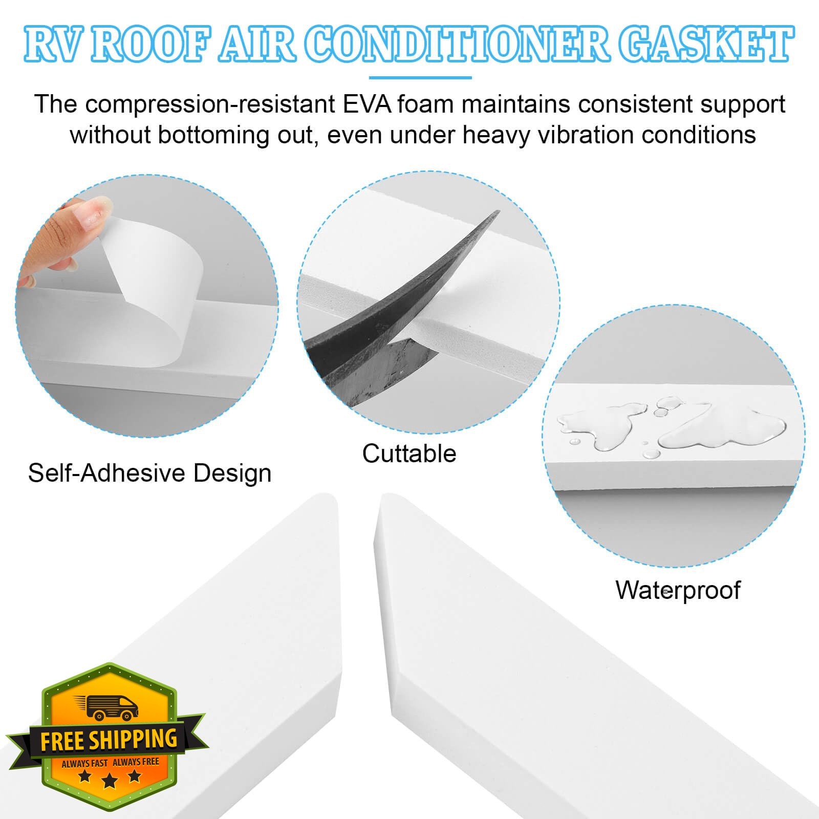 UASAM White RV AC Gasket