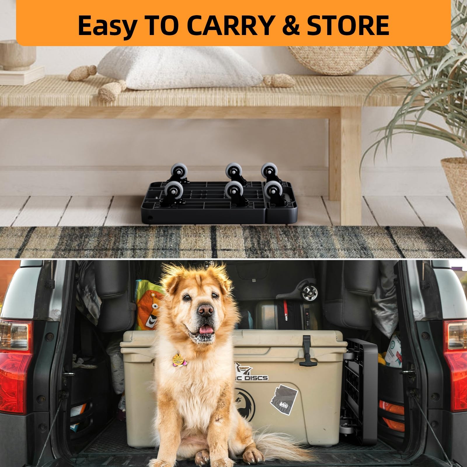 Folding Hand Truck 500 LB Heavy Duty Luggage Cart Utility Dolly Platform with