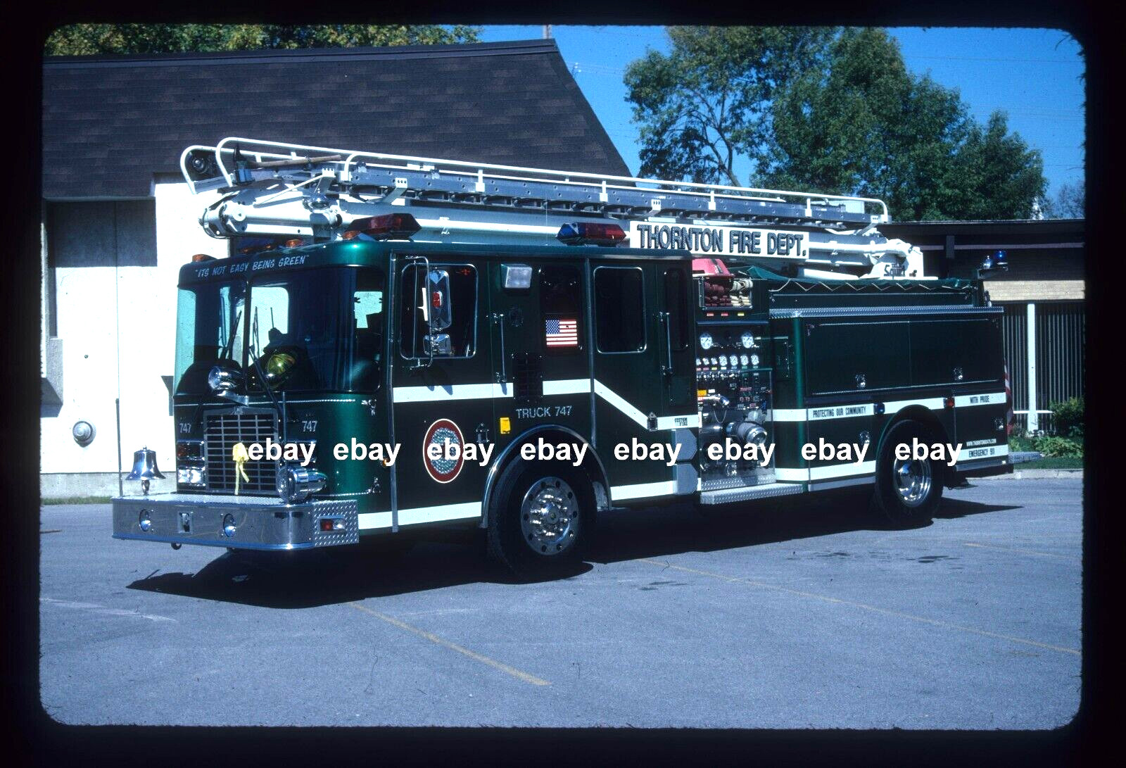 Thornton IL 1995 HME Custom Fire 50' TSQ Fire Apparatus Slide .