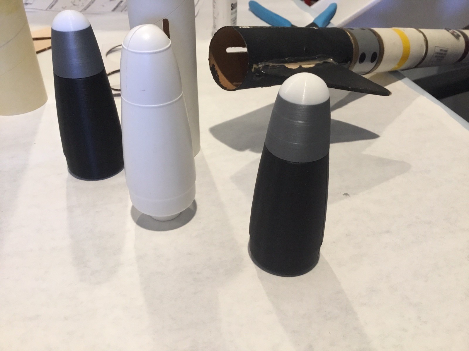 2 Estes Sidewinder Nose Cone Replacement Pre-painted Flying Scale Model Rocket