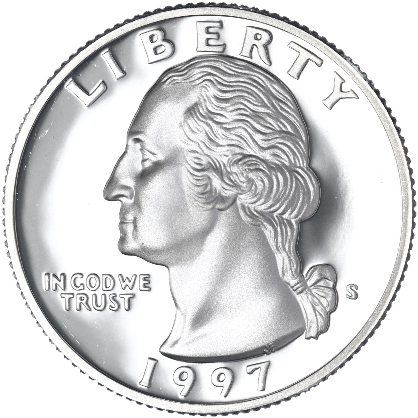 1997 S Washington 90% Silver Quarter Gem DCam Proof US Coin