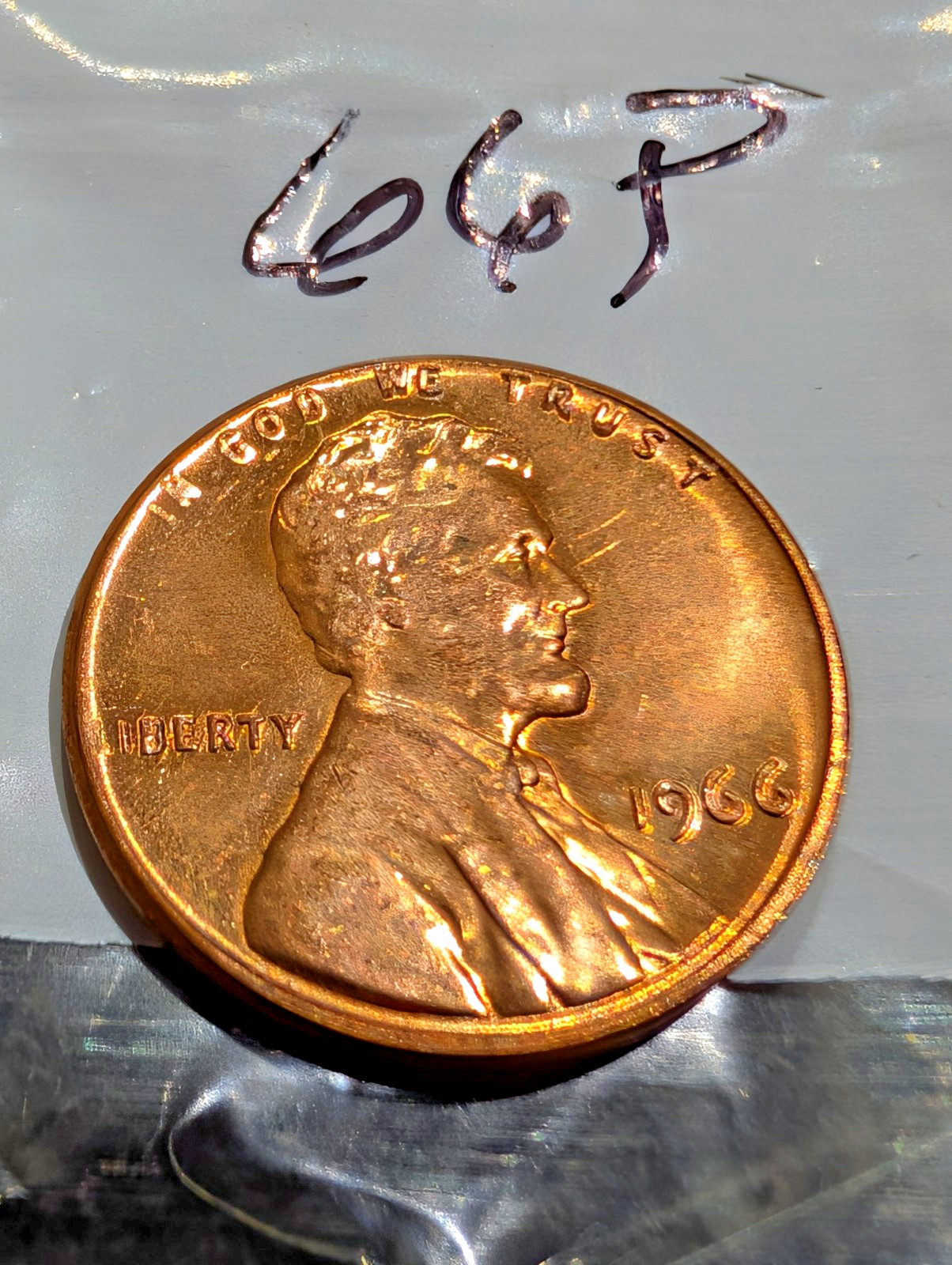1966-P  BU Lincoln Pennies from OBW roll