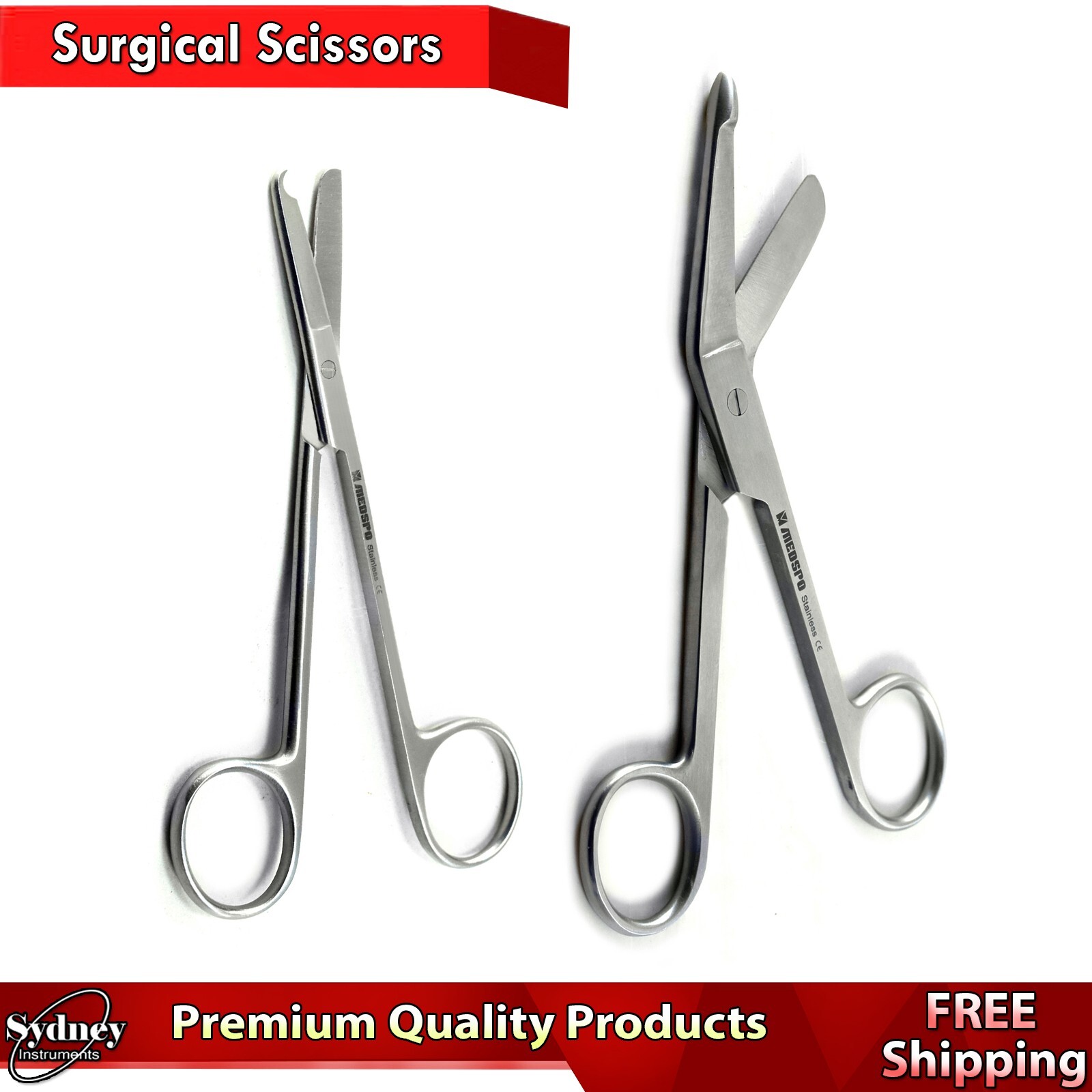 Dental Stitch Spencer Scissors & Medical Lister Bandage Operating Instruments