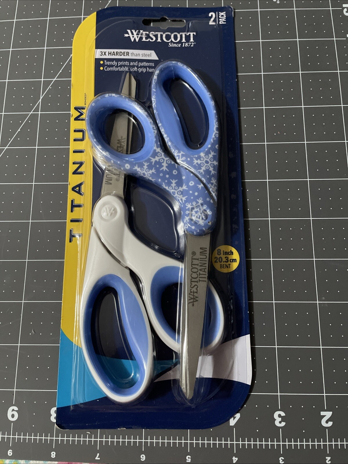 Westcott Limited Edition 8” 2-Pack Titanium Scissors, Snowflakes