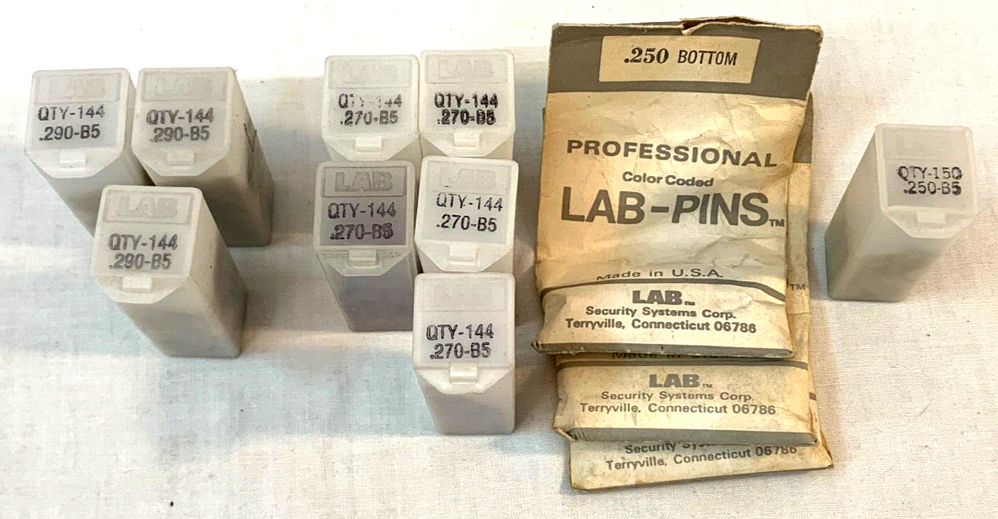 Mixed Lot of LAB Professional Quality Lock Tumbler Pins ~ 3 Packets & 8 Vial