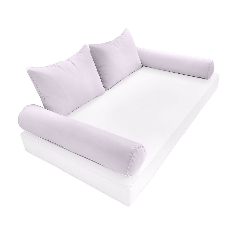 |SLIPCOVER ONLY| S4 Outdoor Bolster Backrest Pillow Covers Pipe Trim Twin AD107