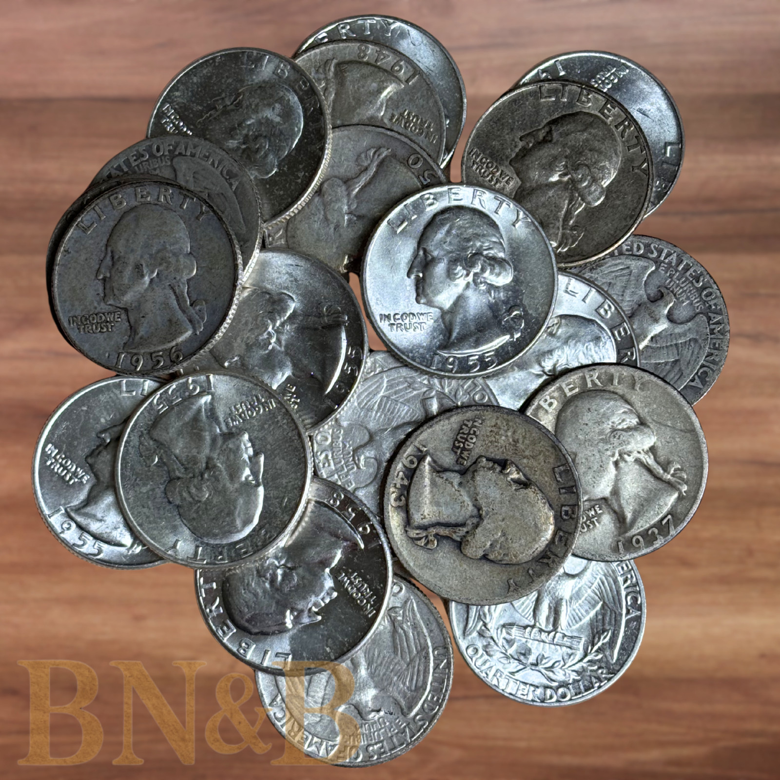 (1) 1932-1964 90% Silver Washington Quarter Random Dates Random Mint Marks