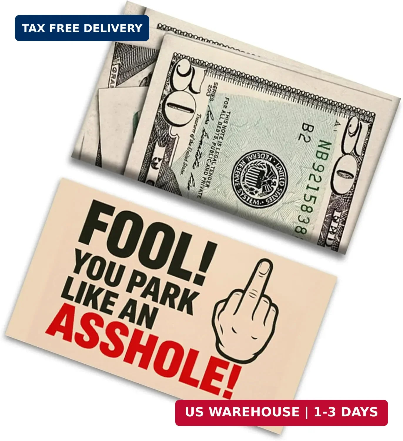 You Park Like An A-hole Bad Parking Prank Cards Look $50 multicolor